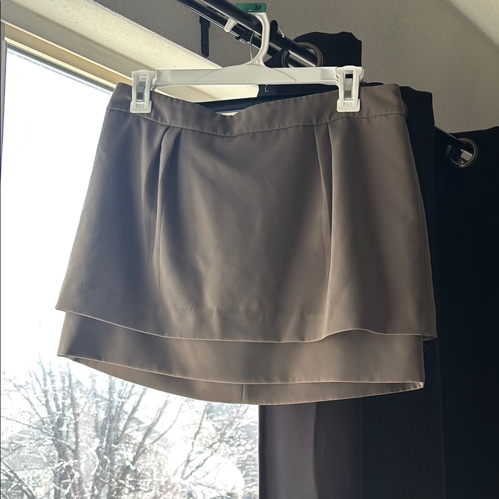 Express Brown Layered Skirt
